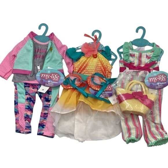 Girls 18” Doll Clothes Outfits 3 Sets - Picture 1 of 10